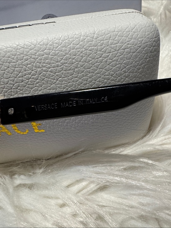 Versace Gold-Tone Sunglasses with Gradient Purple Lenses